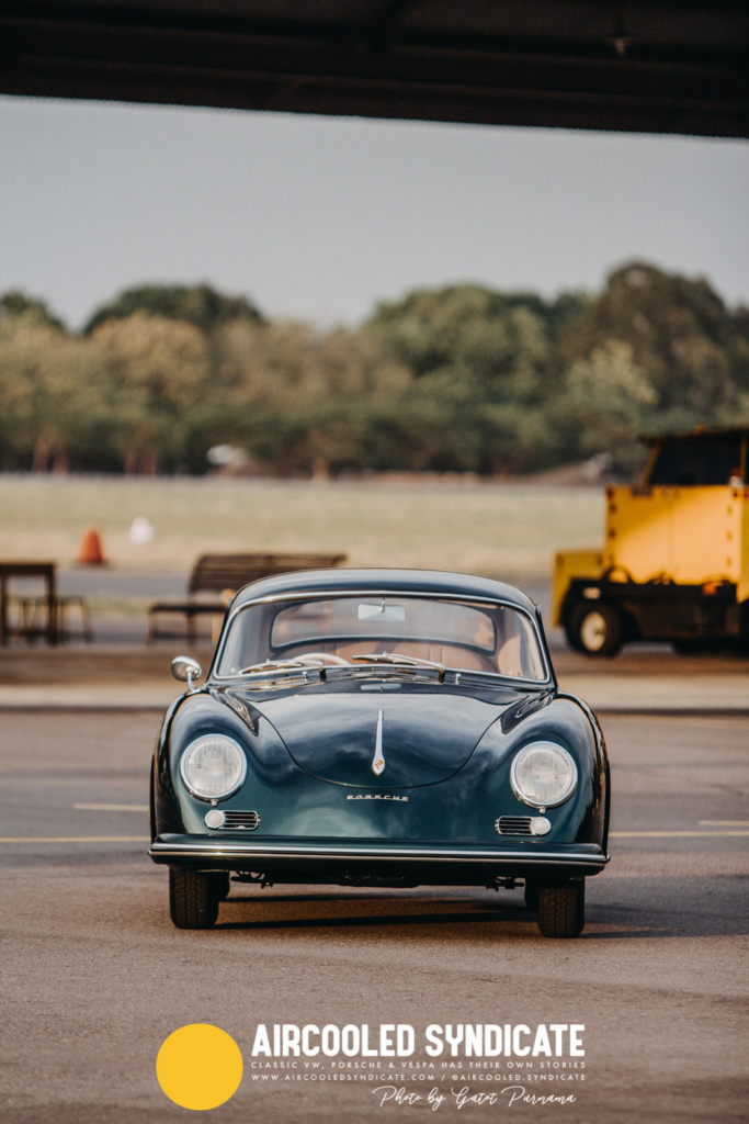 Porsche 356A 1956 Lago Green tampak belakang tiga perempat, Air Cooled Syndicate Indonesia